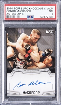 2014 Topps UFC Knockout Autographs #KACM Conor McGregor Signed Card (#091/149) - PSA NM 7
